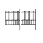 Aleko Yard Garden Diy Steel 5.5' X Fence Kit Of 2 Black Panels Paris Style. Fixed Price $659.12.