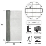Garden Craft 133625 Silver Gray Steel Hardware Cloth In. X Ft.. Fixed Price $61.06.