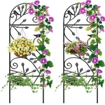 Amagabeli Garden Trellis For Climbing Plants 46"X15" Black Leaf. Fixed Price $63.98.