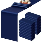 Fani 20-PACK Navy Blue Satin Table Runners, 12"X108" Wedding/party Decor. Fixed Price $46.38.