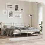 Metal Frame With Headboard Mattress Foundation Bedroom Furniture Vidaxl. Fixed Price $154.99.