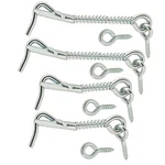 Wideskall Zinc Plated Wire Gate Hook And Eye Latch With Spring Lock Silver. Fixed Price $10.96.