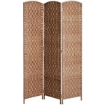 3 Panel Resin Wicker Folding Room Divider Privacy Screen Home Office Natural. Fixed Price $79.99.