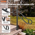 Single Post Handrail For Outdoor 1-3 Step 40.5" Stair Floor Mount. Fixed Price $74.99.
