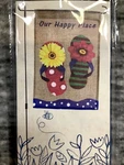 Pier Imports 35.8" X 16.3" Garden Banner Flag And Stake Our Happy Place Nip. Fixed Price $49.99.