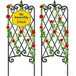 Amagabeli Garden Trellis For Climbing Plants 47 X 16 Rustproof Black Iron P.... Fixed Price $65.19.
