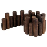 Worth Garden Log Rolls Edging Wooden Short Fence Border 6.5IN X 47IN Burnt. Fixed Price $51.89.