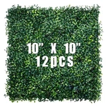 Artificial Grass Wall Panel Backdrop, 12PCS 10"X10" Boxwood, Cover.... Fixed Price $36.75.