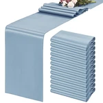 Fani 12-PACK Dusty Blue Satin Table Runners 12X108" Wedding Party Decor. Fixed Price $30.58.