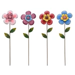 4PCS Metal Garden Stakes, 16"" H Rustic Flowers Yard Decorative .... Fixed Price $20.54.