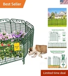 Amagabeli 4-PANEL 44IN Rustproof Garden Fence Elegant Dog Barrier 12FTL. Fixed Price $177.29.