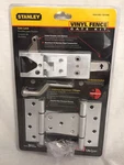 Lot Of 5 Stanley S824-326 Vinyl Fence Gate Hinges & Latch Set Aluminum. Fixed Price $66.95.