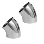 Bokwin 2 Pcs 45 Degree Exhaust Elbow Od Inch Stainless Steel Bend Tube 4". Fixed Price $38.87.