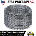 250/500 Ft Razor Barbed Wire Galvanized Steel For Garden Fence Protection. Fixed Price $199.99.