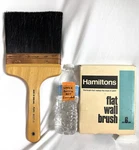 Vintage Hamiltons Of England 6 Flat Wall Paint Brush. Fixed Price $49.00.
