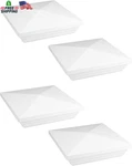 Qwork Vinyl Fence Post Cap, Pack 4" X Pvc Square Top Cover, New. Fixed Price $40.78.