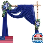 4 Panels Wedding Arch Draping Fabric 20FT X 28" Royal Blue Sheer Chiffon Drape. Fixed Price $57.98.