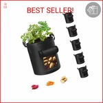 Cavisoo 5-PACK 10 Gallon Potato Grow Bags, Garden Planting With Reinforced. Fixed Price $27.40.
