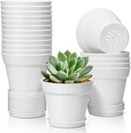 4 Inch Plant Pots 18-PACK, Small Flower With Saucer And Drainage Hole, Dura. Fixed Price $26.99.