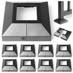 Hulave Split Post Cover, Fits 2X2/4.5X4.5 Base, Indoor/outdoor 2"X2", Black. Fixed Price $113.58.