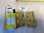 2 Nos Stanley Brass Door Hinges #08-3400 RD741. Fixed Price $7.99.