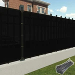 8' Privacy Fence Garden Yard Windscreen Mesh Shade Cover Black. Fixed Price $226.58.