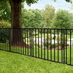 35IN X 42IN W (2 Panels) No Dig Zippity Zurich Fence Kit, Poly-steel Black .... Fixed Price $102.49.