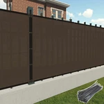 Patio 14FT Fence Privacy Screen Outdoor Heavy Duty Cover Mesh Brown Uv-block. Fixed Price $341.12.