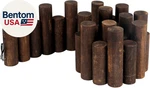 Garden Log Rolls Edging - Wooden Short Fence Border 6.5 In. X 47 Burnt. Fixed Price $50.57.