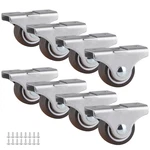 8-PACK Rigid Caster 1", Low Profile Wheel, Top Plate Fixed For Tru. Fixed Price $23.97.