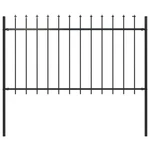 Garden Fence With Spear Top Steel 71.3"X39.4" Black. Fixed Price $117.06.