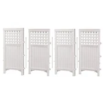 Suncast 4 Panel Outdoor Privacy Screen Enclosure Wood Like Design Large Size. Fixed Price $150.90.