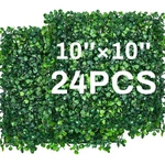 Crowye 24 Pcs 10 Inch Faux Grass Wall Panels Artificial Boxwood O.... Fixed Price $68.29.
